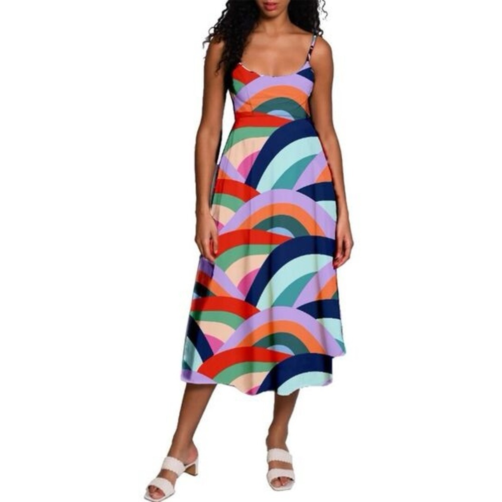Hutch Brixton Dress Rainbow Pattern